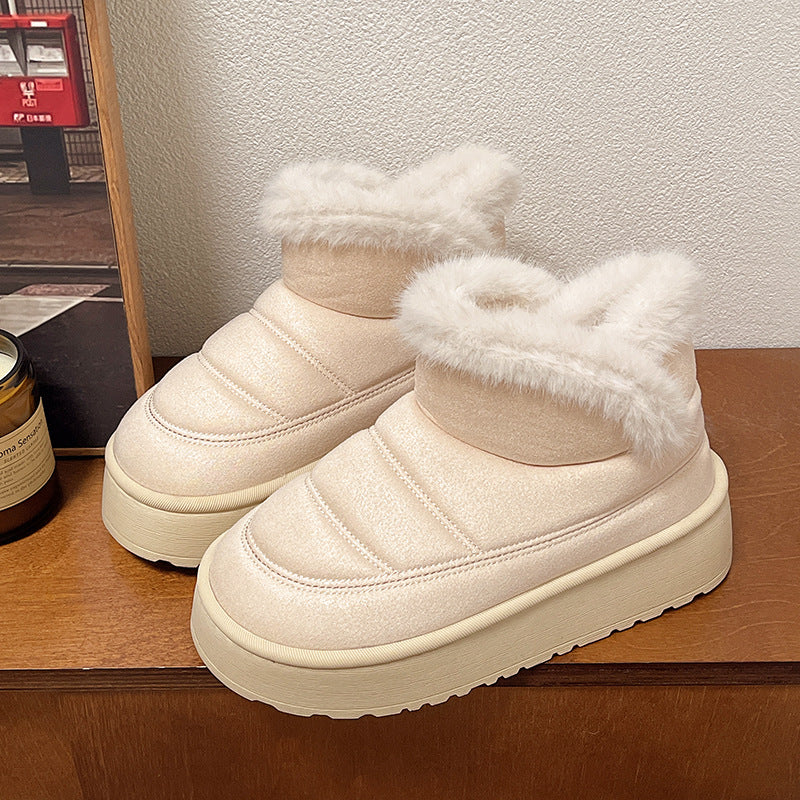 Wholesale Suede Padded Warm Home Fleece Snow Boots